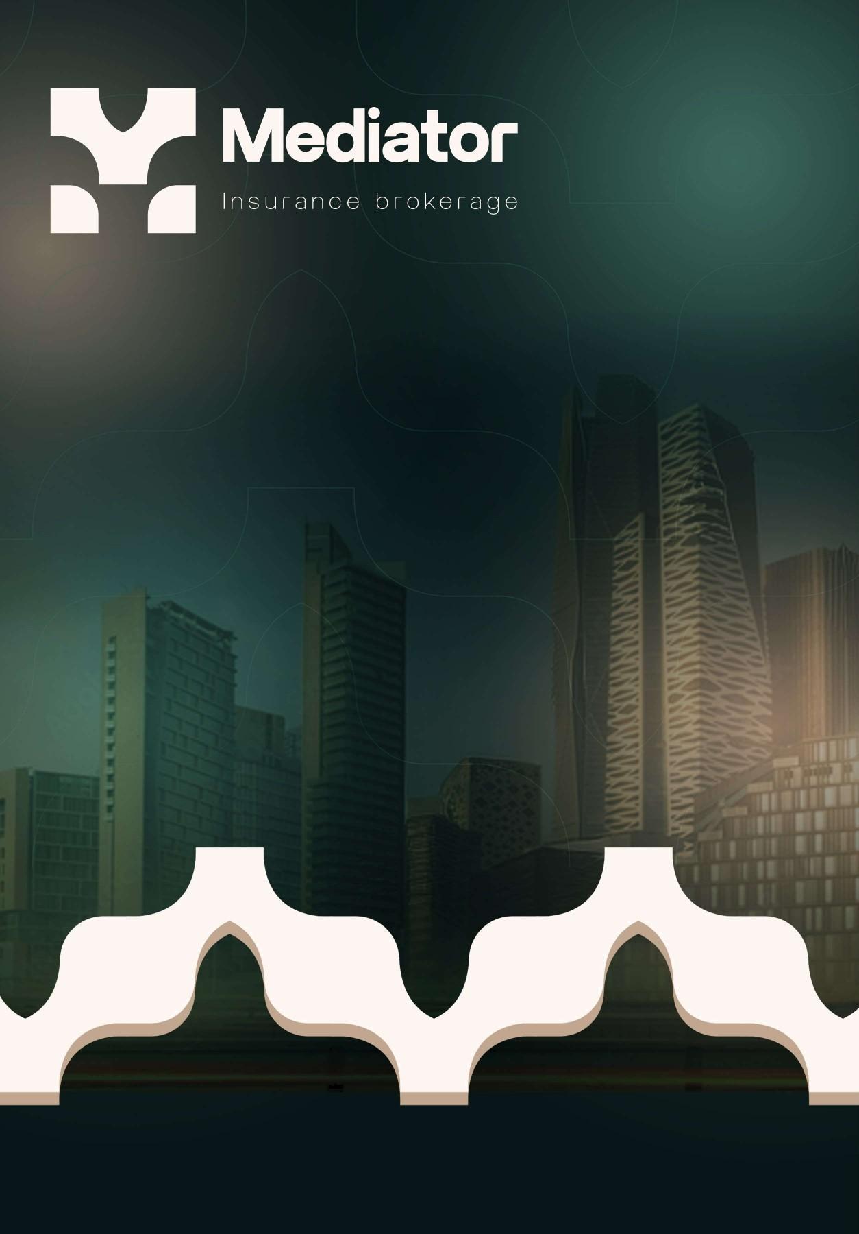 Mediator branding with Riyadh skyline